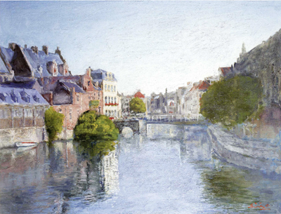 mimagenThe view of bridge from the city/Gent